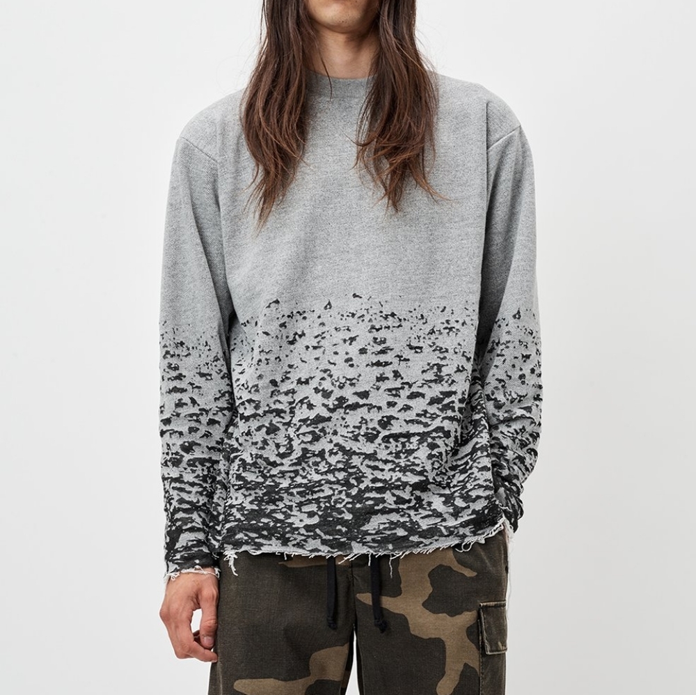 NWT JOHN ELLIOTT BURN OUT MOCK NECK PULLOVER
